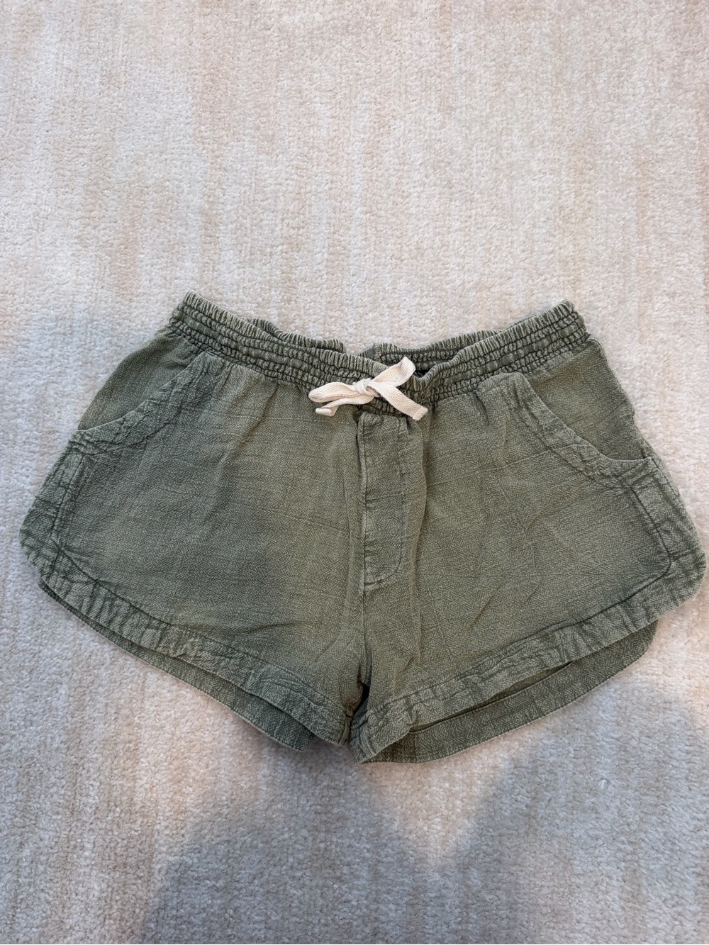 Rip Curl Olive Green Drawstring Shorts